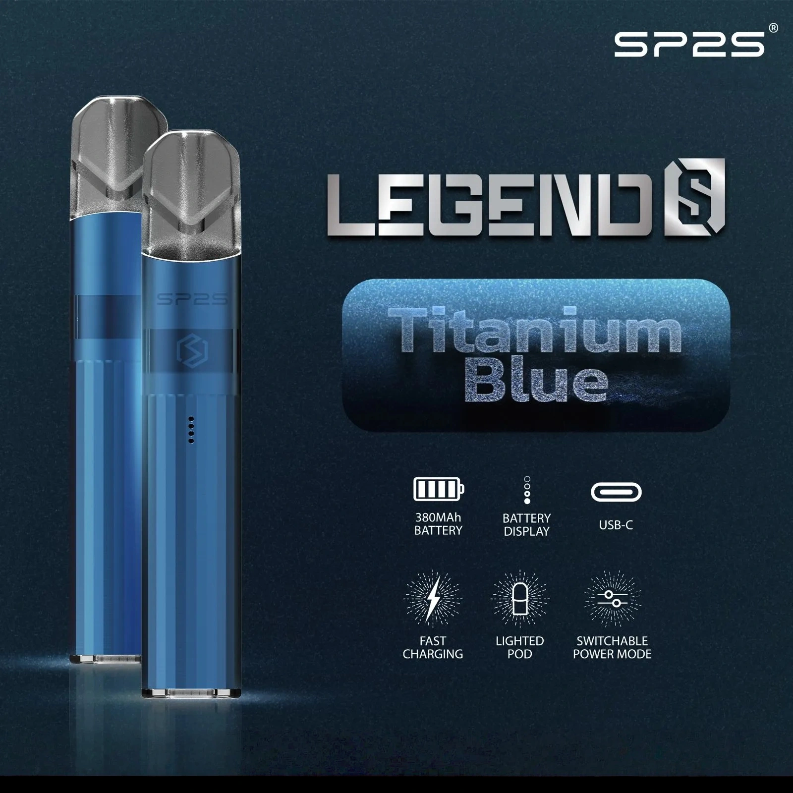 SP2s 鈦色一代主機 思博瑞鈦金屬升級版充電式煙桿|通用一代煙彈:圖片 4